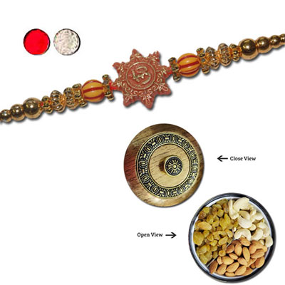 "Rakhi - FR- 8100 A (Single Rakhi), Magna Junior Dry Fruit Box - Code DFB1000 - Click here to View more details about this Product